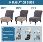 H.VERSAILTEX Armless Accent Chair Covers Thick Velvet Armless Chair Slipcovers - Image 7
