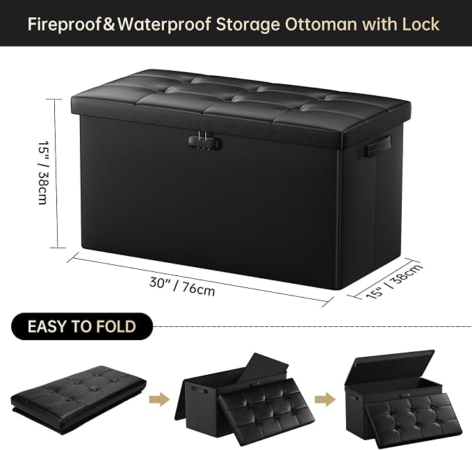 DocSafe Storage Ottoman Bench - Image 3