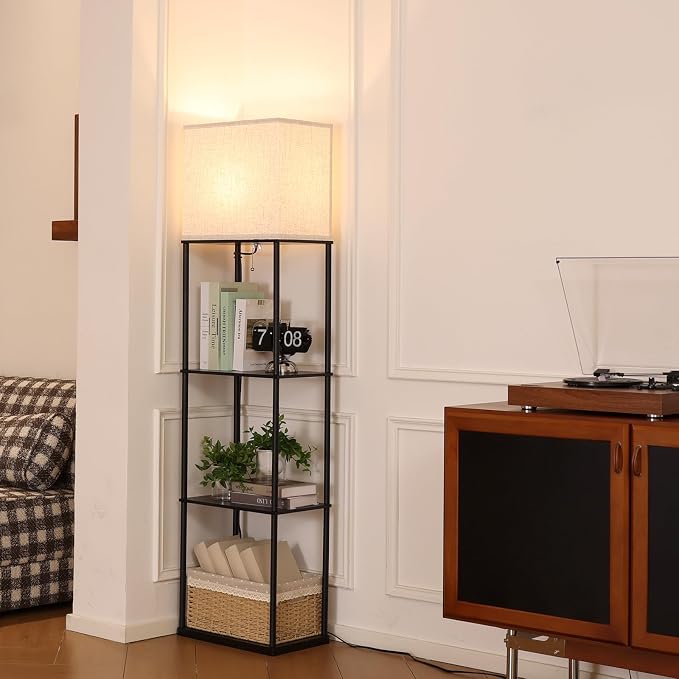 Gupuzm Floor Lamp with Shelves, Large Size Rectangle Standing Lamp with 3 Color - Image 5