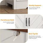 knoworld Buffet Sideboard with Storage Farmhouse with 4 Doors, Dining Room - Image 8