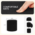 PINPLUS Ottoman with Stroage Round Boucle Ottoman and Tray Sherpa Removable - Image 3
