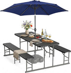 VINGLI Folding Picnic Table and Bench Set by VINGLI