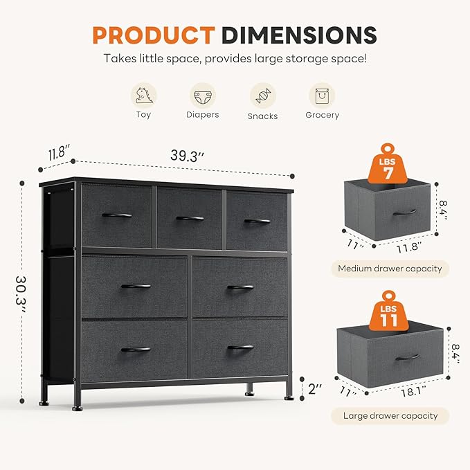 Sweetcrispy 7 Drawer Dresser - Image 3
