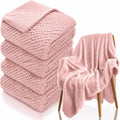 4 Pack Fleece Throw Blankets 50x60 Inches by Tewloss