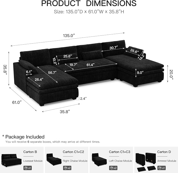 Belffin Large Modular Sectional Sofa - Image 2