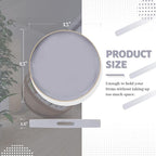 MAONAME 13" Gray Round Tray, Modern Round Decorative Trays - Image 2