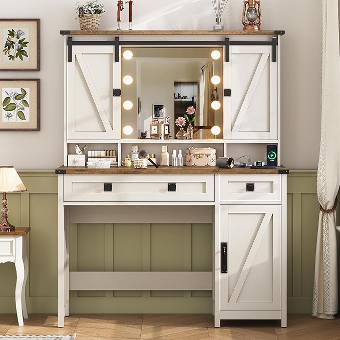 MSmask Farmhouse Vanity Desk - Image 2
