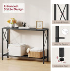 Tajsoon Console Table, 2-Tier Entryway Table, 41.8”L Narrow Sofa Tables - Image 6