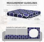 8Pcs Outdoor Cushion Covers, Elastic Patio Cushion Covers | Washable, - Image 2