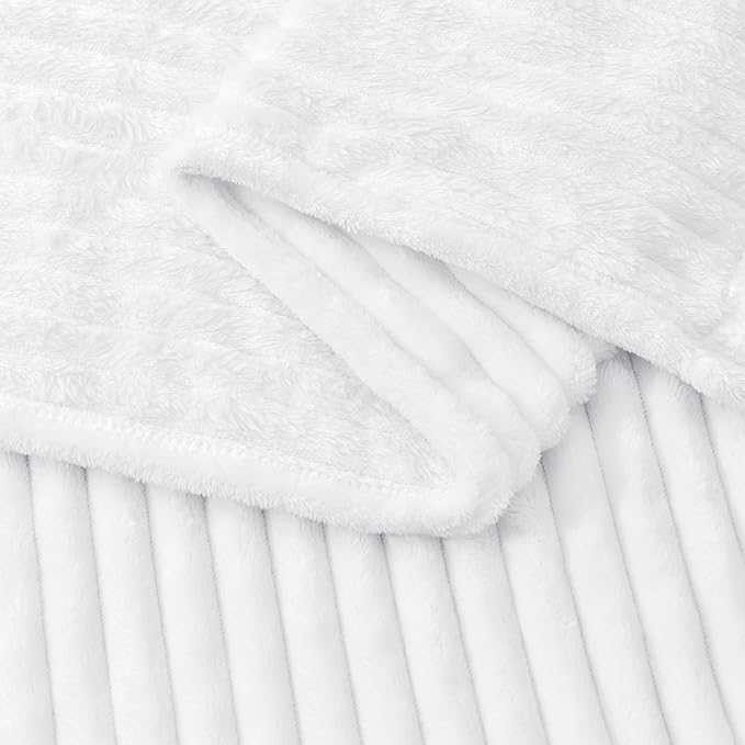 BEDELITE 3D Ribbed Jacquard White King Size Blankets - Image 4