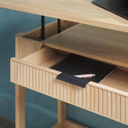 Walker Edison Transitional Style Furniture, Reeded Detail, Lift-Top Desk - Image 7