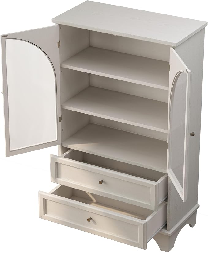 52" Tall Display Cabinet with Glass Doors, Glass Display Case Storage Cabinets - Image 7