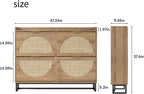 Maupvit Large Rattan Shoe Storage Cabinet - Image 2