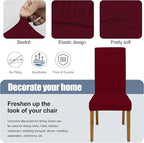 BIETYONE Stretch Dining Chair Covers Set of 4, Soft Removable Washable Kitchen - Image 3