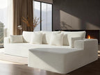 108" Cloud Sectional Couch, Comfort L Shaped Boneless Couch by VYUXWO