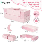 5 Pcs Modular Kids Play Couch, Toddler Couches That Fold Out, Plush Foam Chair - Image 2