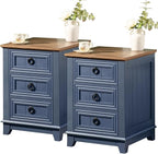 Joaxswe Night Stand Set of 2, Farmhouse 18" End Table by Joaxswe