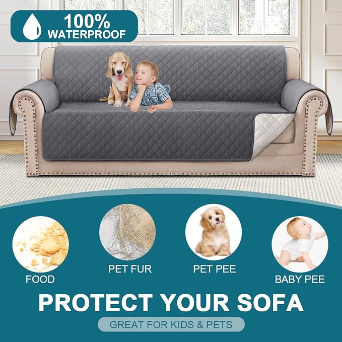 Turquoize 100% Waterproof Sofa Covers Couch Cover Sofa Cover - Image 2