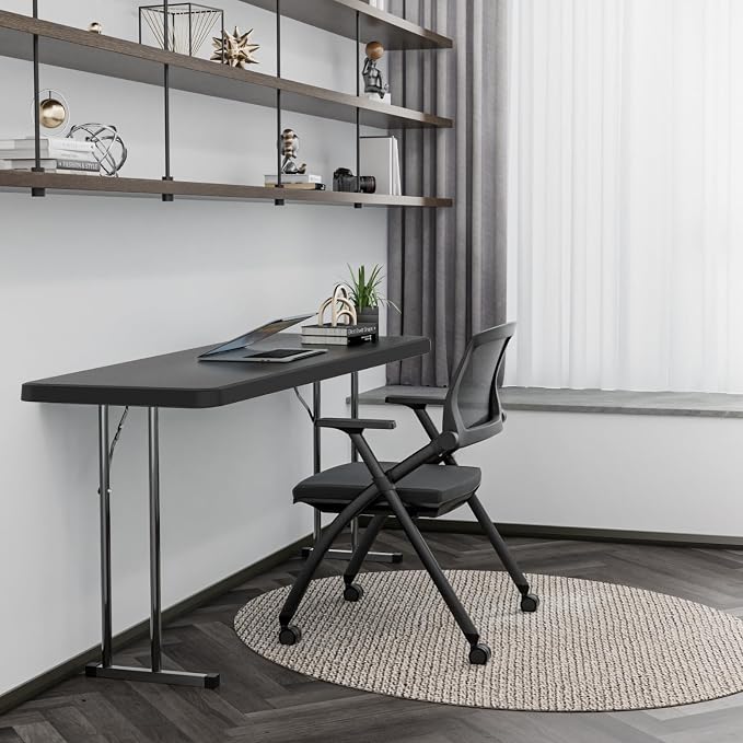 VINGLI 5 FT Narrow Folding Table, Home Work - Image 6