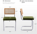 Zesthouse Mid Century Modern Dining Chairs Set of 4, Natural Rattan Dining - Image 2