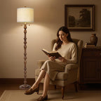 65.5" Natural Real Wood Floor Lamp - Image 4