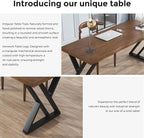 55inch Solid Wood Desk Wide Home Office Desk, Metal Modern Industrial Writing - Image 5