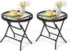 2 Pieces Outdoor Side Table by Enjoymyhome