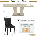 Henf 5 Pieces Extendable Dining Table Set - Image 3