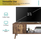 ZenStyle Mid Century Modern Coffee Table, Wooden Retro Coffee Table - Image 4
