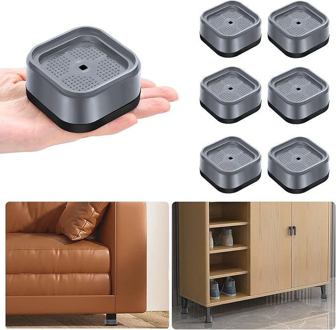 shouwuhho 6 Pack Furniture Risers Adjustable Bed Risers Heavy Duty Lifts Height - Image 8