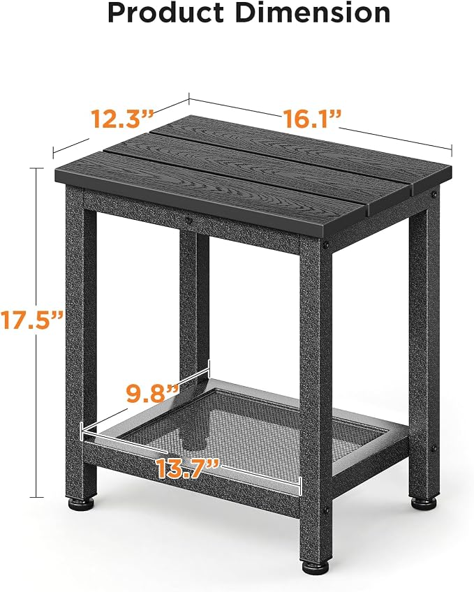 ODK Outdoor Double Side Table, Adirondack Patio End Table - Image 3
