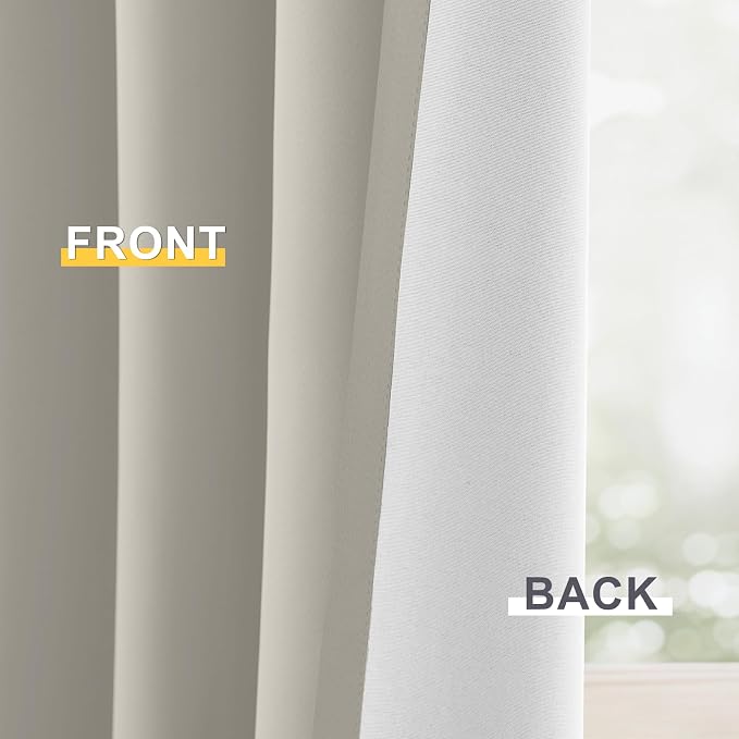 Yakamok Stone Blackout Curtains 63 Inches Long - Image 5