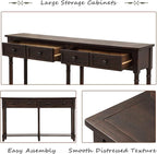 Merax Retro Console Table Sofa Table - Image 3