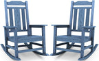 SERWALL Oversized Outdoor Rocking Chair Set of 2, All Weather Patio Rocking by SERWALL