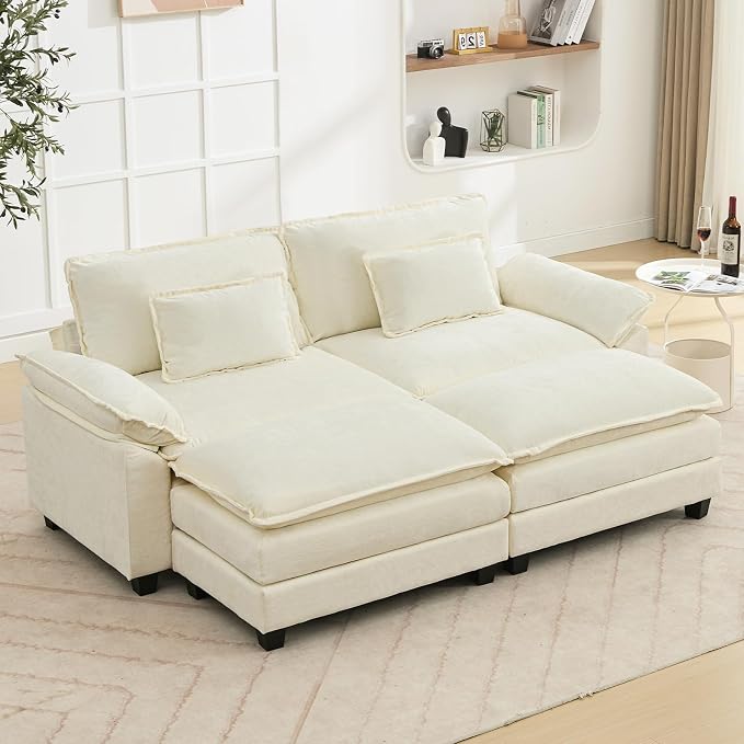 Oprisen 86" Modular Sectional Sofa, Comfy Cloud Couch Sectional Sofa by Oprisen