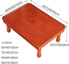 Square Folding Coffee Table, Wooden Korean Style Multifunctional Dining Table - Image 3