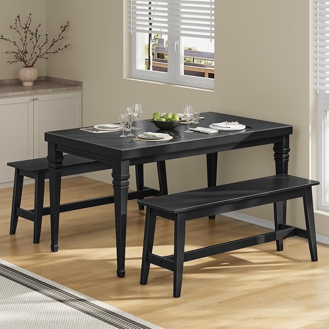 HOOBRO 39.3'' Bamboo Dining Bench, Farmhouse Kitchen Table Bench, Kitchen & - Image 6