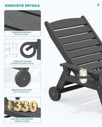 SERWALL Patio Chaise Lounge Chair Set of 2 - Image 5