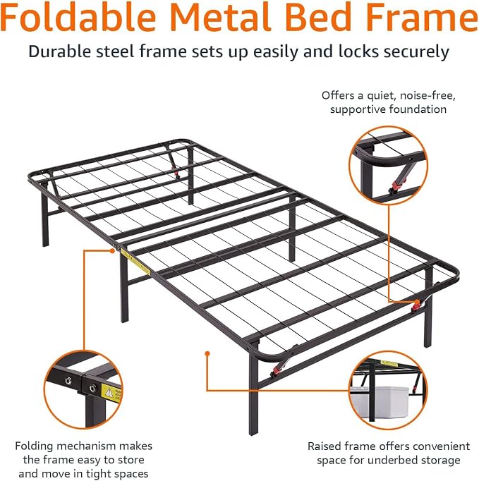 Amazon Basics Foldable Metal Platform Bed Frame - Image 5