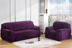 vctops 1-Piece Velvet Plush Stretch Loveseat Sofa Slipcover - Image 2