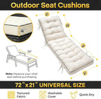 2 Pack 72x21 Inch Folding Chaise Lounge Cushion Quick Dry - Image 7