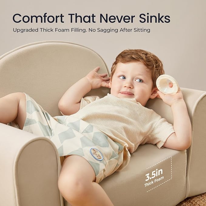 Tiny Land 2-in-1 Foldable Kids Couch - Image 3