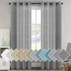 H.VERSAILTEX Natural Linen Blended Window Curtain Panels by HVERSAILTEX