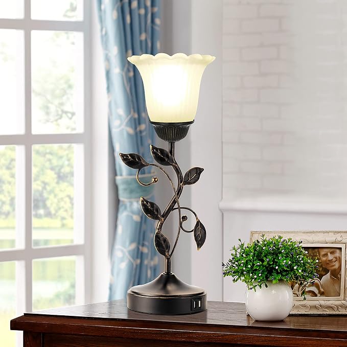 Touch Bedside Lamp with 2 USB Charging Ports, 3-Way Dimmable Nightstand Lamps - Image 2