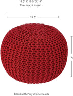 · REDEARTH · Round Pouf Ottoman - Image 3