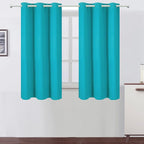 Teal Blackout Curtains 34 x 54 Inch Length/Set of 2 Curtain Panels/Thermal by Lemomo