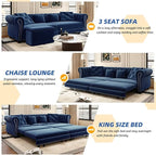 89" King Size Sleeper Sofa Bed - Image 4