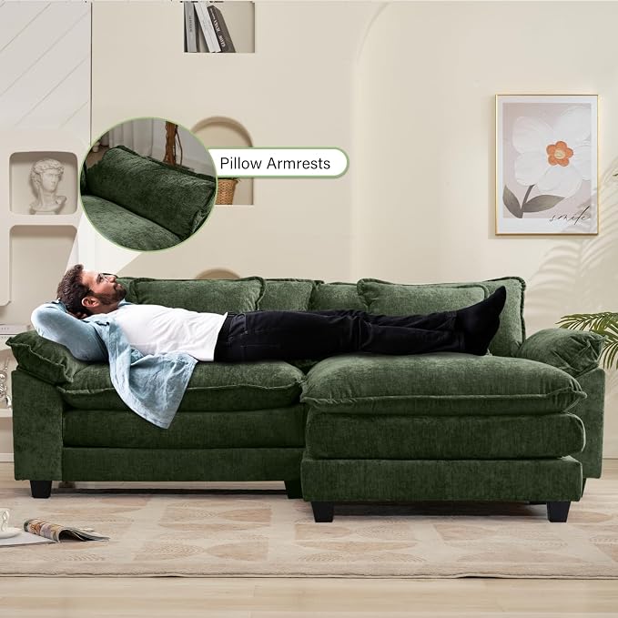 Oprisen 86" Modular Sectional Sofa, Comfy Cloud Couch Sectional Sofa - Image 5