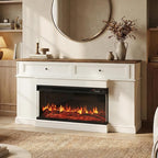 63" Farmhouse TV Stand with Fireplace - Image 7