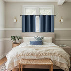 MIULEE Blackout Curtains for Bedroom 2 Panels 40 x 36 Inch Long Stone Blue | - Image 7